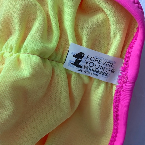 Nwt Barbie pink side tie swim boy shorts ultra tiny skimpy low rise scrunch butt - Picture 5 of 8